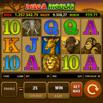 Neon54 - Mega Moolah Slot Game - Microgaming Casino Game